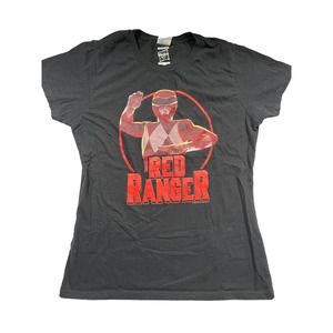 Red Ranger Power Rangers T-Shirt Fitted Women's Medium